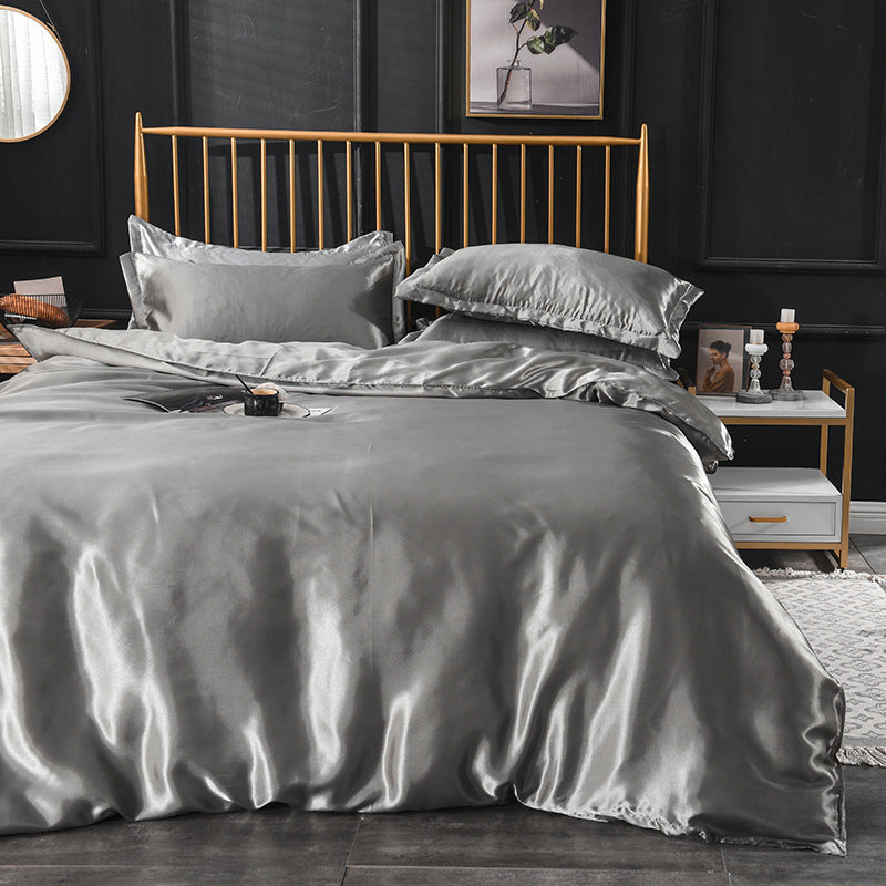 HKM-157203 Silky Cool Summer Bedding Set - Three-Piece Bed Linen in Modern Styles