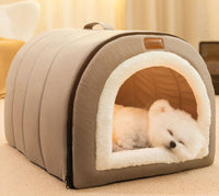 HKM-1572157 Portable Quilted Pet Nest for Small and Medium Dogs and Cats, Available in Gray and Green