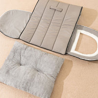 HKM-1572157 Portable Quilted Pet Nest for Small and Medium Dogs and Cats, Available in Gray and Green