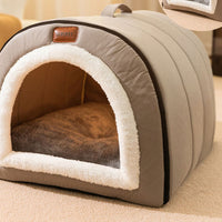 HKM-1572157 Portable Quilted Pet Nest for Small and Medium Dogs and Cats, Available in Gray and Green