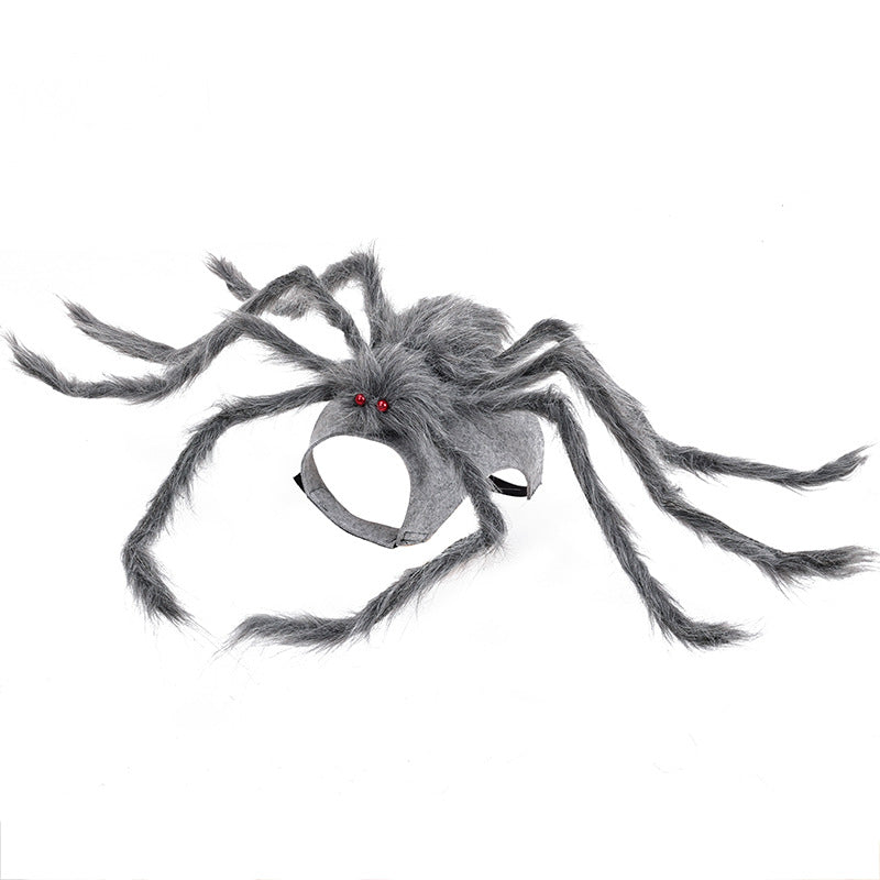 HKM-1572285 Spider-Inspired Pet Costume for Halloween - Gray, Brown, Black, and Purple - Multiple Sizes Available