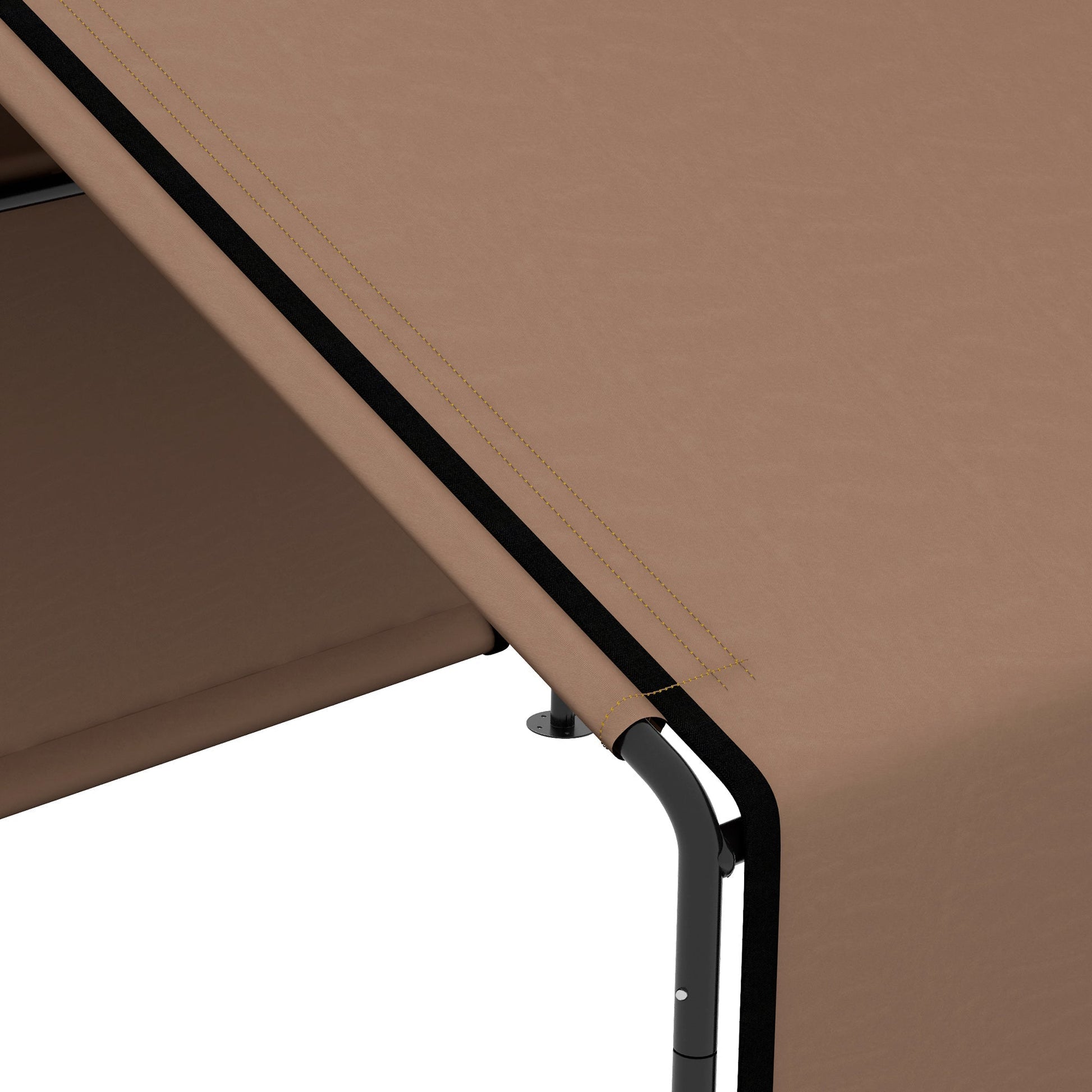 HKM-1573565 Portable Water-Resistant Dog Tent for Outdoor Shade Protection - Brown & Black