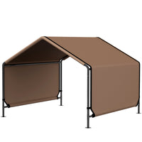 HKM-1573565 Portable Water-Resistant Dog Tent for Outdoor Shade Protection - Brown & Black