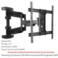 HKM-157395 Adjustable Wall-Mounted TV Bracket with Articulating Dual Arms for 40-75 inch Screens