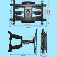 HKM-157395 Adjustable Wall-Mounted TV Bracket with Articulating Dual Arms for 40-75 inch Screens