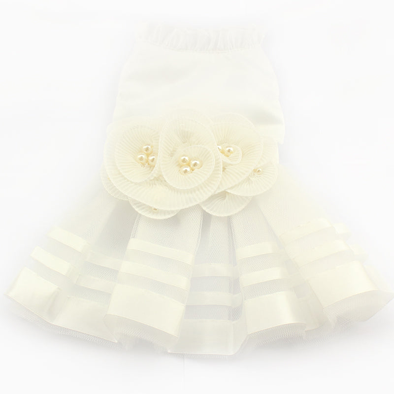 HKM-1574461 Summer Lotus Pond Princess Skirt for Dogs - One-Piece Pet Clothing in Multiple Sizes