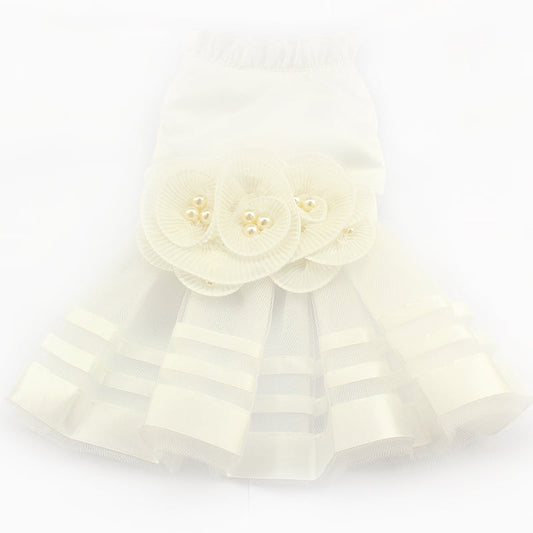HKM-1574461 Summer Lotus Pond Princess Skirt for Dogs - One-Piece Pet Clothing in Multiple Sizes