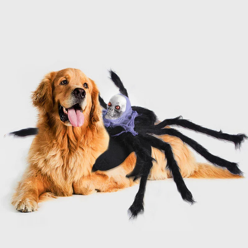 HKM-157459 Halloween Spider Costume for Dogs and Cats - Funny Pet Cosplay Apparel and Accessories