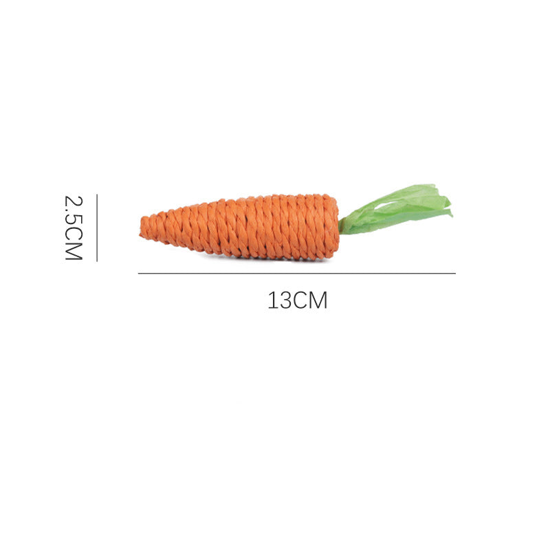HKM-1575357 Interactive Cat Toys Set with Carrot Bites, Grinding Stick, and Ringing Stones