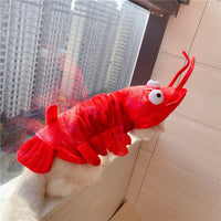 HKM-1575485 Lobster-Themed Funny Outfit for Cats - Sizes XS to XL