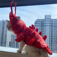 HKM-1575485 Lobster-Themed Funny Outfit for Cats - Sizes XS to XL