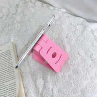 HKM-157587 Folding Mobile Phone Stand for Live Streaming - ABS, 4 Colors: Green, White, Black, Pink