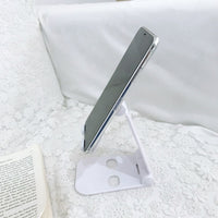 HKM-157587 Folding Mobile Phone Stand for Live Streaming - ABS, 4 Colors: Green, White, Black, Pink