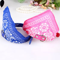 HKM-157587 Pet Fashion Print Collar Triangle Saliva Towel