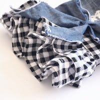HKM-1576253 Denim Pet Princess Dress with Bowknot Skirt in Blue