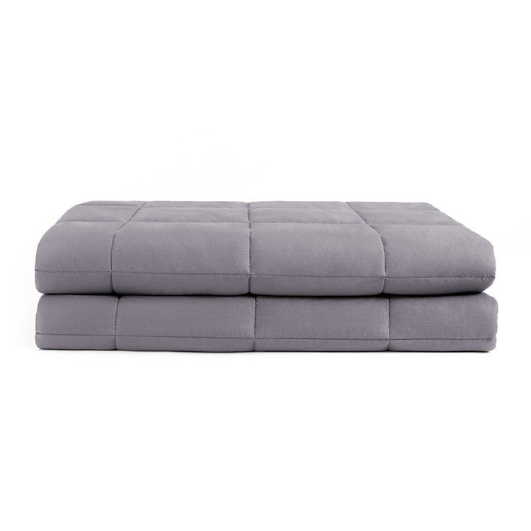 HKM-157715 Dark Gray Cotton Gravity Blanket with Chemical Fiber and Glass Beads - 20lbs (152x203cm)
