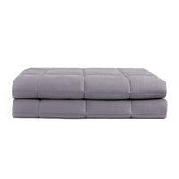 HKM-157715 Dark Gray Cotton Gravity Blanket with Chemical Fiber and Glass Beads - 20lbs (152x203cm)