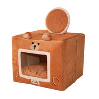 HKM-1577917 Self-Warming Indoor Cat Bed Tent with Removable Washable Cover - Cozy Pet Shelter for Dogs and Cats