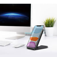 HKM-157907 15W Vertical Folding Wireless Charger with Type-C Interface - Black