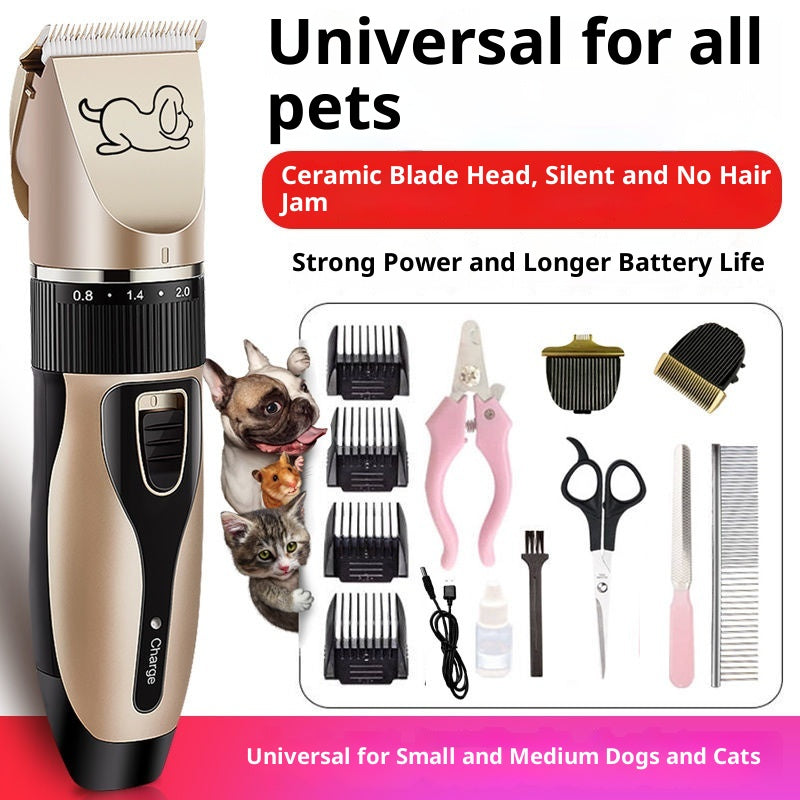 HKM-1579453 High Power Professional Pet Shaver for Dogs and Cats - Includes Spare Blades and Various Attachments
