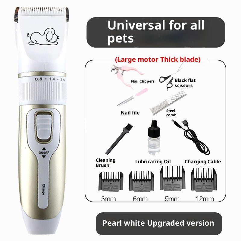 HKM-1579453 High Power Professional Pet Shaver for Dogs and Cats - Includes Spare Blades and Various Attachments