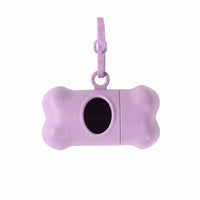 HKM-1580093 Wheat Straw Portable Pet Waste Bag Bone Dispenser in Multiple Colors