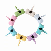 HKM-1580093 Wheat Straw Portable Pet Waste Bag Bone Dispenser in Multiple Colors
