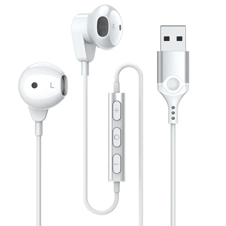 HKM-158035 USB Wired Gaming Headphones with 2.3M Cable, Built-in Microphone and Volume Control