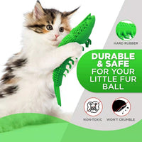 HKM-1581117 Cat Teething Toy with Catnip and Bell for Interactive Play – Durable Rubber, Easy to Clean, 360 Degree Teeth Cleaning