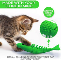 HKM-1581117 Cat Teething Toy with Catnip and Bell for Interactive Play – Durable Rubber, Easy to Clean, 360 Degree Teeth Cleaning