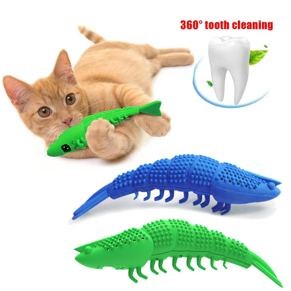 HKM-1581117 Cat Teething Toy with Catnip and Bell for Interactive Play – Durable Rubber, Easy to Clean, 360 Degree Teeth Cleaning