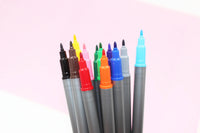 HKM-158163 Dual Tip Felt Tip Markers - Assorted Colours for Art, School and Office Use