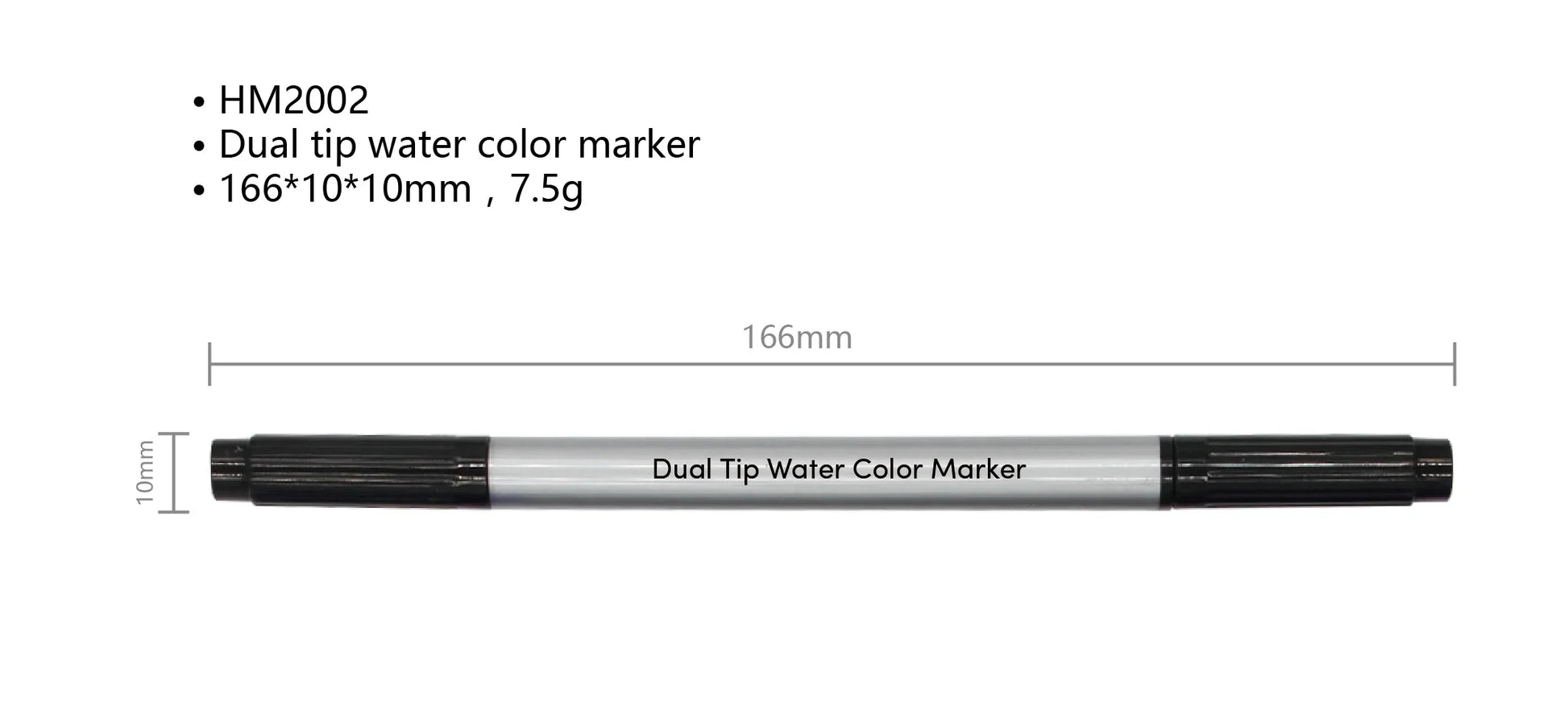 HKM-158163 Dual Tip Felt Tip Markers - Assorted Colours for Art, School and Office Use