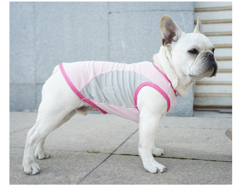 HKM-1582013 Cooling Pet Vest for Dogs - Reflective Summer Apparel in Cherry Blossom, Ice Blue, and Fruit Green, Sizes S to 11XL