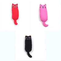 HKM-1582269 Chubby Cotton Cat Toy - Burlap and Padded Cotton in Various Colors