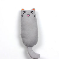 HKM-1582269 Chubby Cotton Cat Toy - Burlap and Padded Cotton in Various Colors