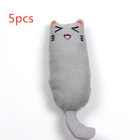 HKM-1582269 Chubby Cotton Cat Toy - Burlap and Padded Cotton in Various Colors
