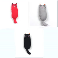 HKM-1582269 Chubby Cotton Cat Toy - Burlap and Padded Cotton in Various Colors