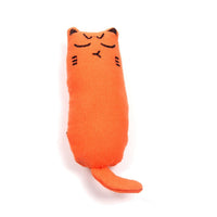 HKM-1582269 Chubby Cotton Cat Toy - Burlap and Padded Cotton in Various Colors