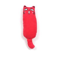 HKM-1582269 Chubby Cotton Cat Toy - Burlap and Padded Cotton in Various Colors