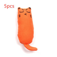HKM-1582269 Chubby Cotton Cat Toy - Burlap and Padded Cotton in Various Colors