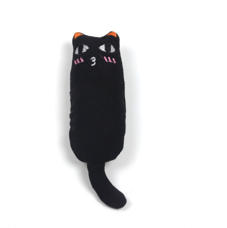 HKM-1582269 Chubby Cotton Cat Toy - Burlap and Padded Cotton in Various Colors