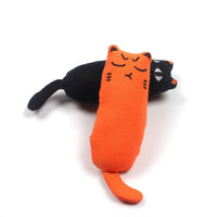 HKM-1582269 Chubby Cotton Cat Toy - Burlap and Padded Cotton in Various Colors