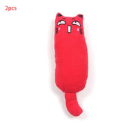 HKM-1582269 Chubby Cotton Cat Toy - Burlap and Padded Cotton in Various Colors