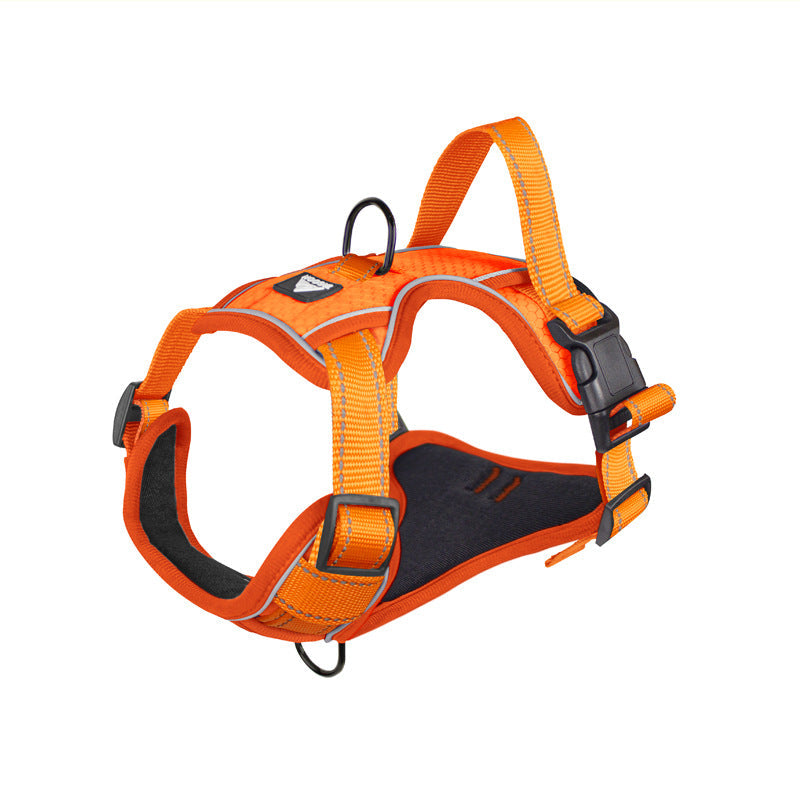 HKM-1582909 Reflective Dog Harness with Adjustable Chest Strap and Strong Leash Rope