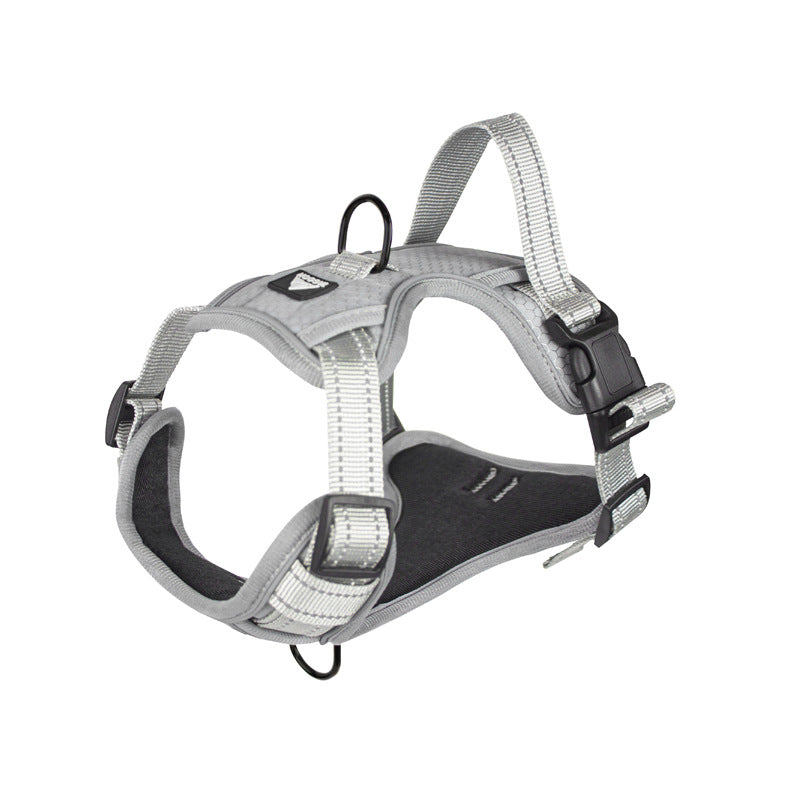 HKM-1582909 Reflective Dog Harness with Adjustable Chest Strap and Strong Leash Rope