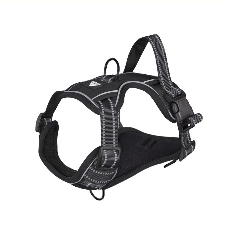 HKM-1582909 Reflective Dog Harness with Adjustable Chest Strap and Strong Leash Rope