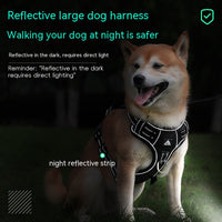 HKM-1582909 Reflective Dog Harness with Adjustable Chest Strap and Strong Leash Rope