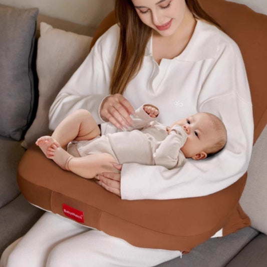 HKM-158355 U-Shaped Baby Feeding Pillow with Polyester Cotton Core in Multiple Colors