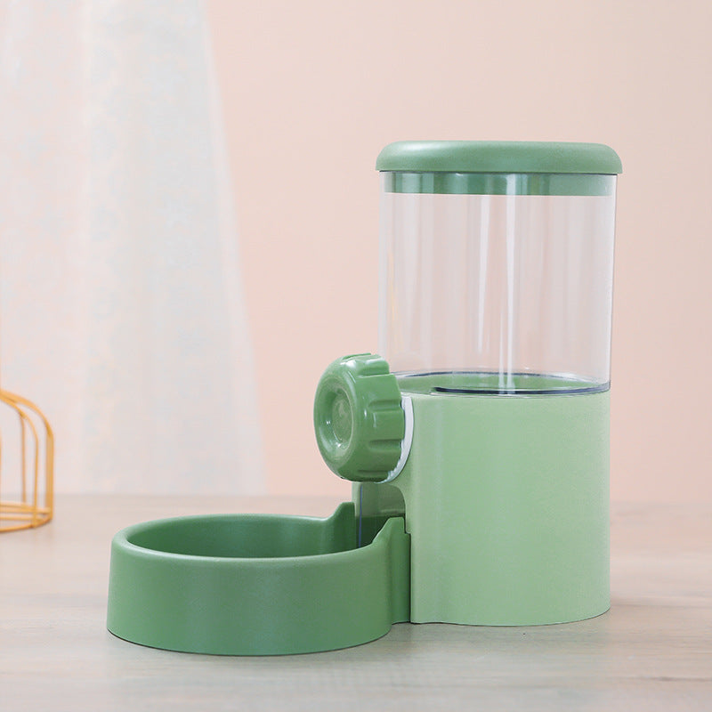 HKM-1583805 Automatic Puppy & Cat Hanging Water Feeder with 1.2L Capacity in Green Grass and Cloud White